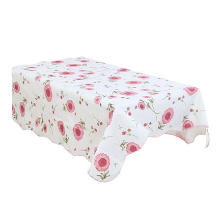 ALAZA Cute Fox in Flower and Leave Round Tablecloths Cover Table Cloth Cover Mat Picnic Table Cover Oilcloth Camping Tablecloth Tabletop Dining Room Kitchen Round 60 Inch for Outdoor 